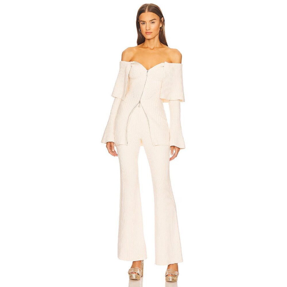 House of Harlow 1960 x Revolve Akari Off Shoulder Sweater & Akari Wide Leg Pant